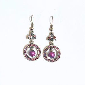 XPRESSIONS COLLECTION- Plum Circle Womens Earrings